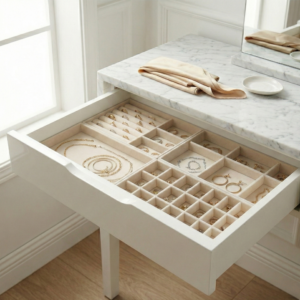 Organizer na Biżuterię wkładka do szuflady Beż