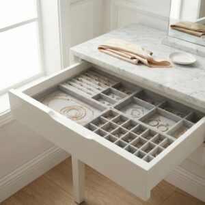 Organizer na Biżuterię wkładka do szuflady Szary