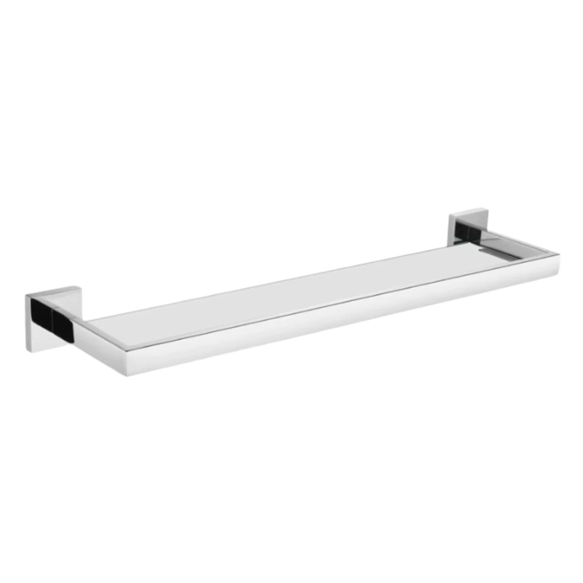 LOTUS CRYSTAL Półka Łazienkowa Pod Prysznic 50cm Stal Nierdzewna + Szkło Chrom
